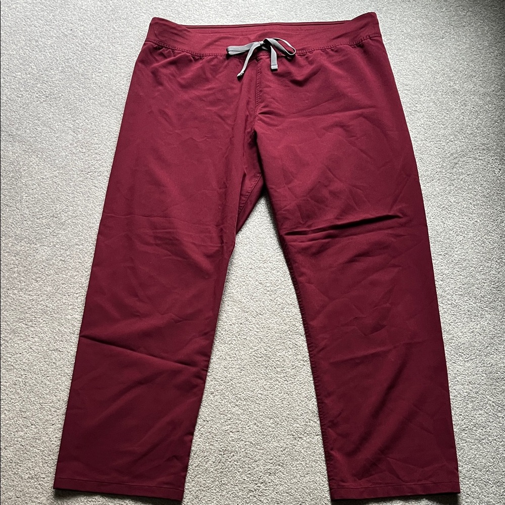 Figs burgundy scrub pants